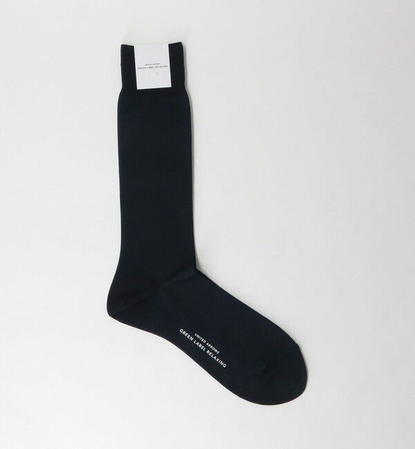 UNITED ARROWS green label relaxing「シルケット 2トーン ソックス」|ソックス|NAVY
