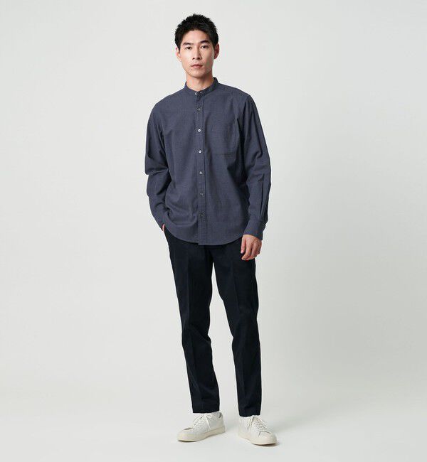 UNITED ARROWS green label relaxing「ナチュラルフィット  バンドカラー シャツ」|シャツ・ブラウス|