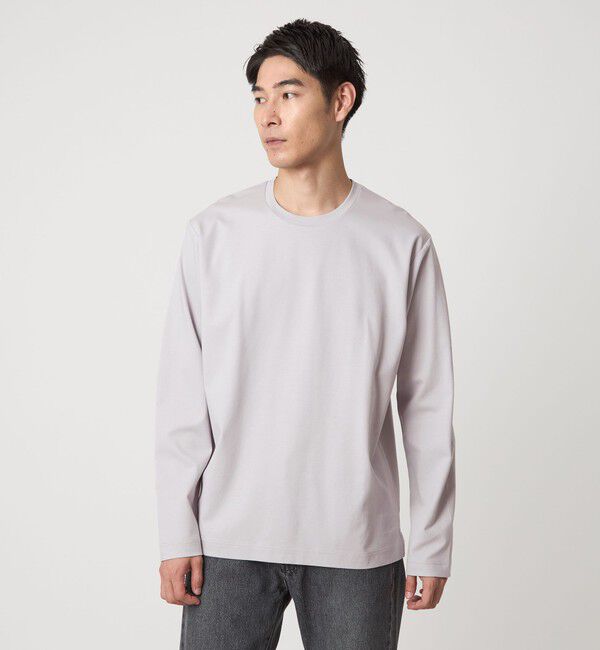 UNITED ARROWS green label relaxing「オーガニック コットン ポンチ クルーネック Tシャツ」|Tシャツ・カットソー|LT.GRAY