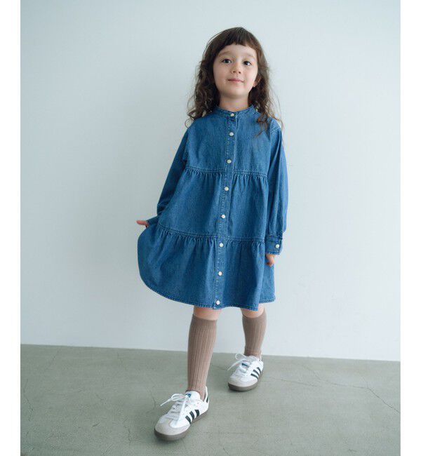 UNITED ARROWS green label relaxing「デニム ティアード チュニック ワンピ / キッズ  100cm-160cm」|チュニック|