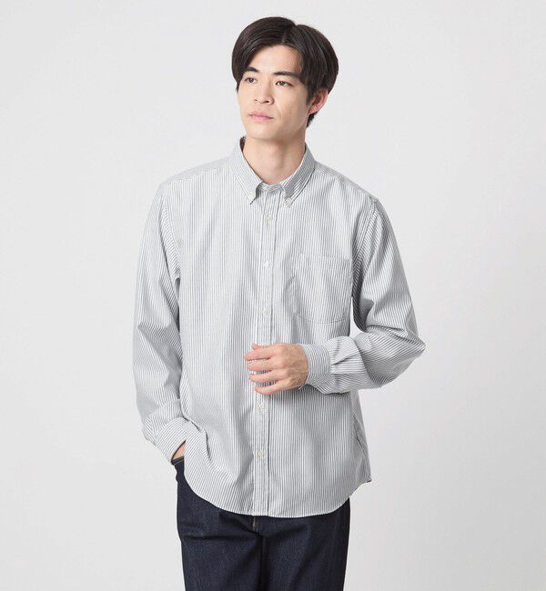 UNITED ARROWS green label relaxing「W/R オックス ボタンダウン シャツ」|シャツ・ブラウス|NAVY