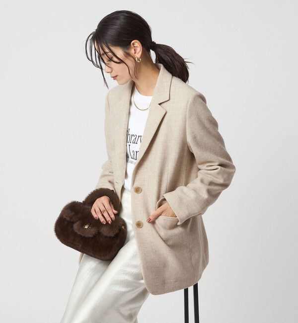 UNITED ARROWS green label relaxing「［size SHORTあり］ウーリー テーラード ジャケット」|テーラードジャケット|NATURAL