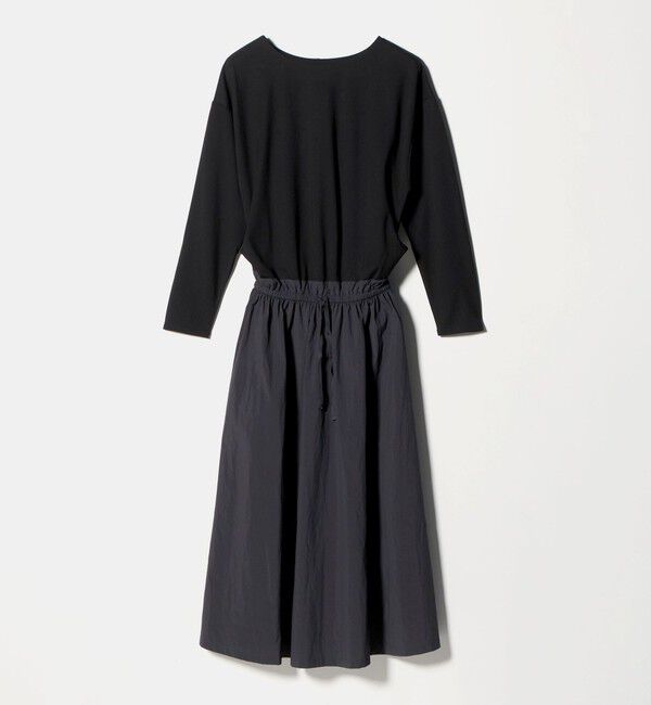 UNITED ARROWS green label relaxing「カット コンビ タフタ フレア ワンピース」|ワンピース|