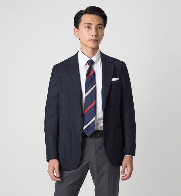 UNITED ARROWS green label relaxing「REDA BLAZER ホップサック 2B RG ジャケット」|テーラードジャケット|NAVY