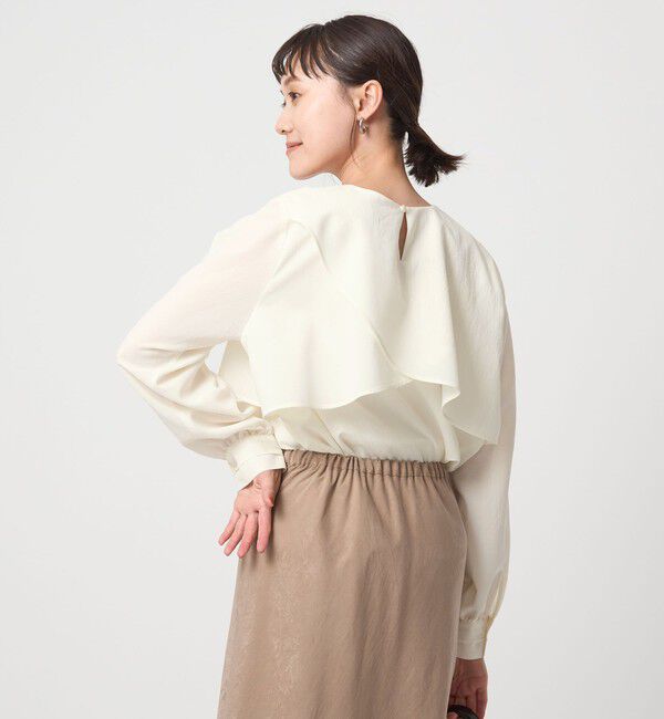 UNITED ARROWS green label relaxing「ケープ ロングスリーブ ブラウス」|シャツ・ブラウス|