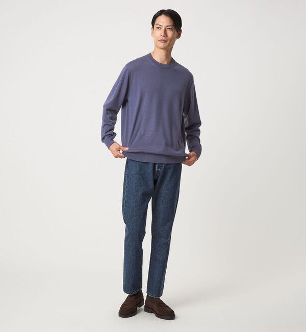 UNITED ARROWS green label relaxing「Super 120's ハイゲージ クルーネック ニット」|ニット・セーター|