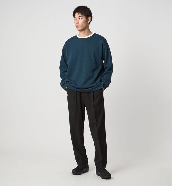 UNITED ARROWS green label relaxing「ハーフゲージ ダブルフェイス ノーカラー カットソー」|Tシャツ・カットソー|