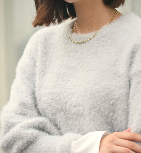 UNITED ARROWS green label relaxing「【WEB限定】＜at ease＞フェザーヤーン プルオーバー ニット」|ニット・セーター|