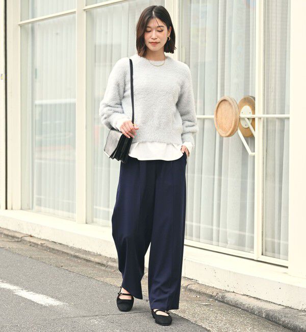 UNITED ARROWS green label relaxing「【WEB限定】＜at ease＞フェザーヤーン プルオーバー ニット」|ニット・セーター|