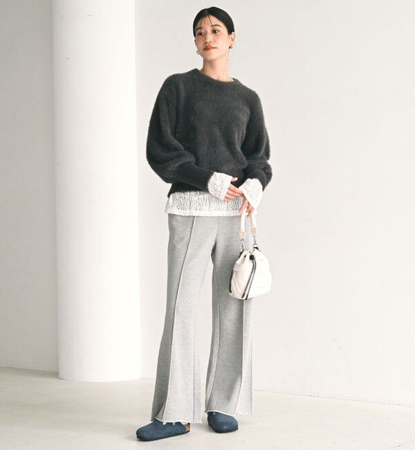 UNITED ARROWS green label relaxing「【WEB限定】＜at ease＞フェザーヤーン プルオーバー ニット」|ニット・セーター|