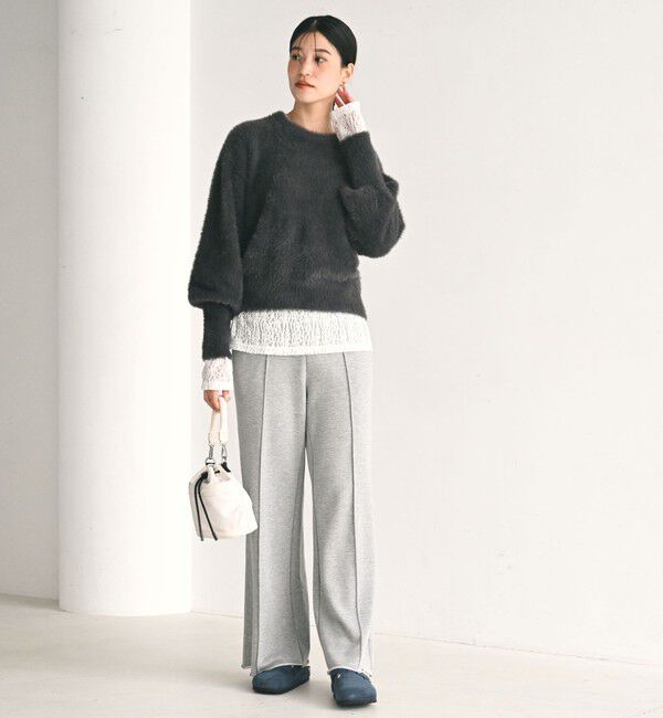 UNITED ARROWS green label relaxing「【WEB限定】＜at ease＞フェザーヤーン プルオーバー ニット」|ニット・セーター|