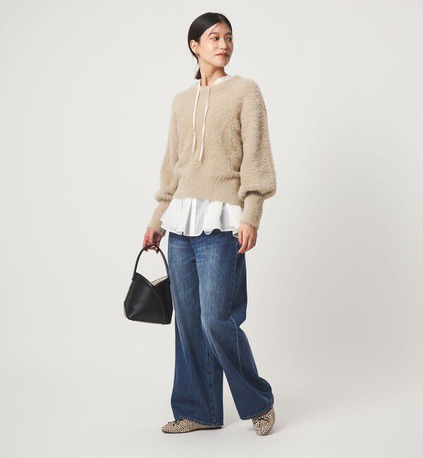 UNITED ARROWS green label relaxing「【WEB限定】＜at ease＞フェザーヤーン プルオーバー ニット」|ニット・セーター|