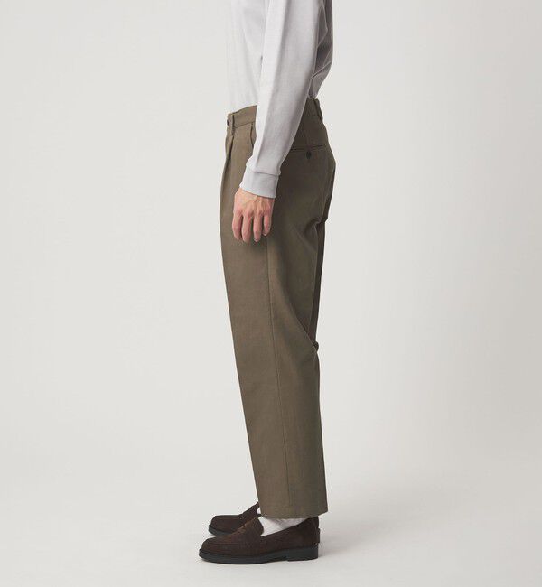 UNITED ARROWS green label relaxing「DC コットン 1プリーツ ストレート ドレスチノ パンツ」|スラックス|