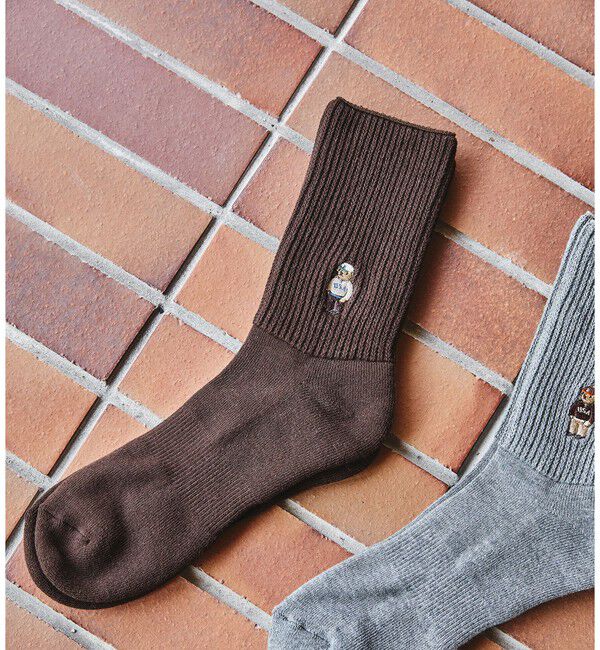 UNITED ARROWS green label relaxing「【別注】＜ROSTER SOX＞GLR ベア ソックス」|ソックス|DK.BROWN