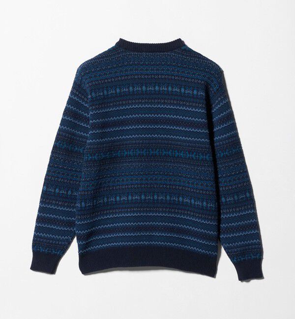 UNITED ARROWS green label relaxing「コットン フェアアイル シングルジャガード クルーネック ニット」|ニット・セーター|