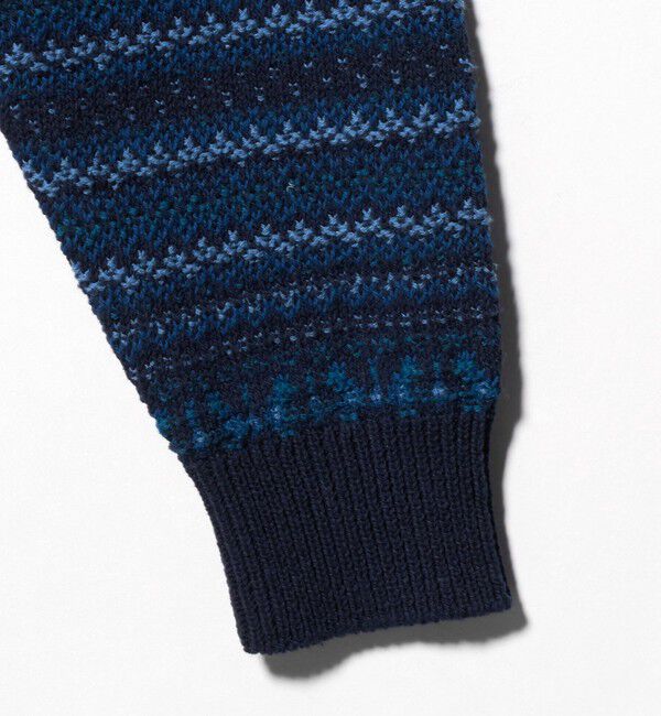 UNITED ARROWS green label relaxing「コットン フェアアイル シングルジャガード クルーネック ニット」|ニット・セーター|