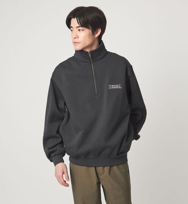 UNITED ARROWS green label relaxing「【別注】＜RUSSELL ATHLETIC＞GLR ハーフジップ スウェット」|スウェット・ジャージ|DK.GRAY