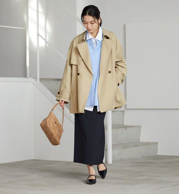 UNITED ARROWS green label relaxing「［size SHORTあり］ミドル トレンチ コート 撥水」|トレンチコート|
