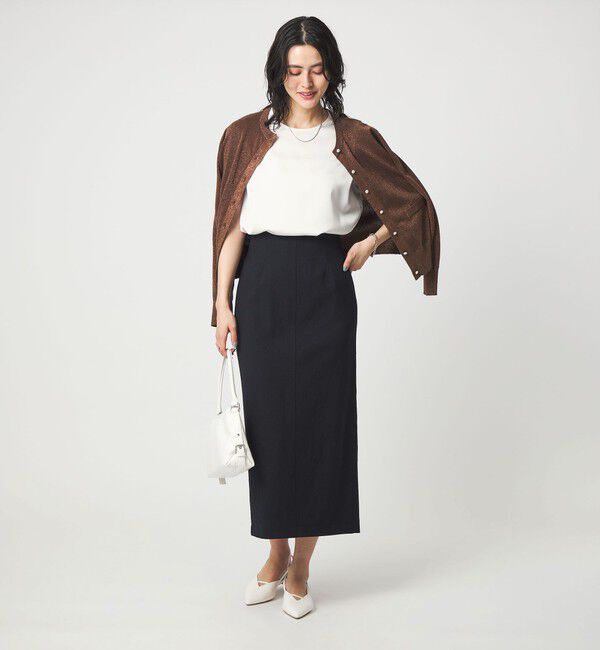 UNITED ARROWS green label relaxing「サテン ドッキング ラウンドヘム タンクトップ カットソー」|Tシャツ・カットソー|