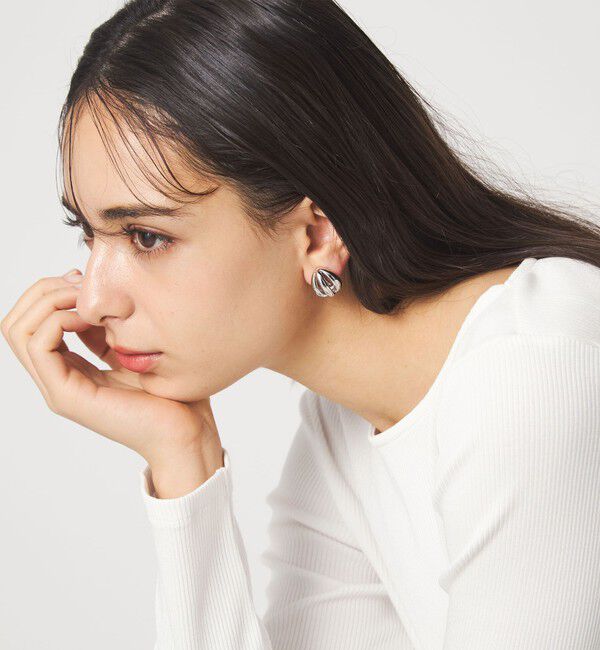 UNITED ARROWS green label relaxing「3ライン ハーフボール イヤリング」|イヤリング|