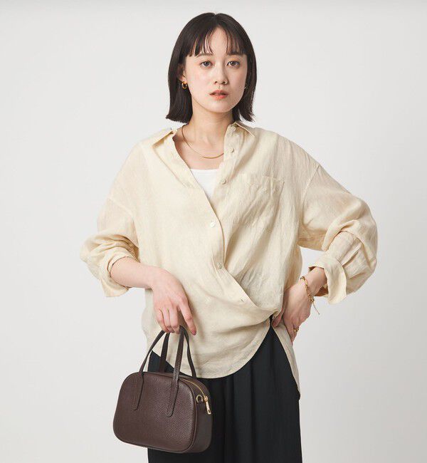 UNITED ARROWS green label relaxing「【結論シリーズ】リネン2WAYシャツ［size SHORTあり］」|シャツ・ブラウス|