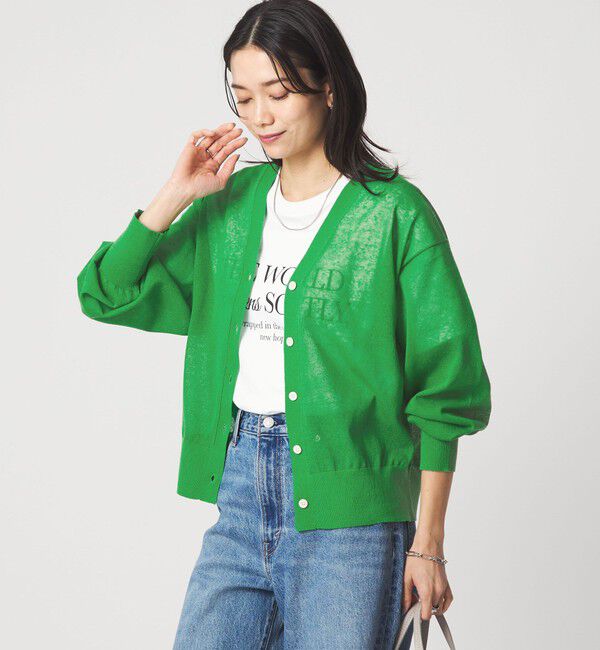 UNITED ARROWS green label relaxing「【結論シリーズ】ビューティーネック2WAYカーデ ウォッシャブル」|カーディガン|