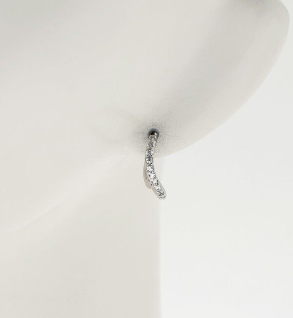 UNITED ARROWS green label relaxing「【WEB限定】パヴェ フープピアス」|ピアス|