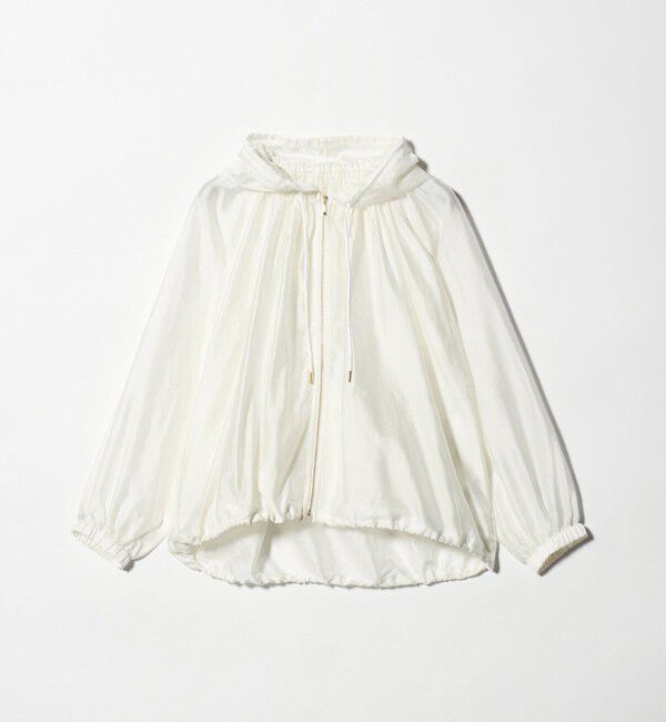 UNITED ARROWS green label relaxing「シアー ギャザー フード ブルゾン」|ブルゾン・スタジャン|OFF WHITE