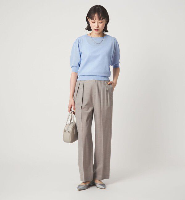 UNITED ARROWS green label relaxing「ハニカム タック スリーブ プルオーバー ニット」|ニット・セーター|