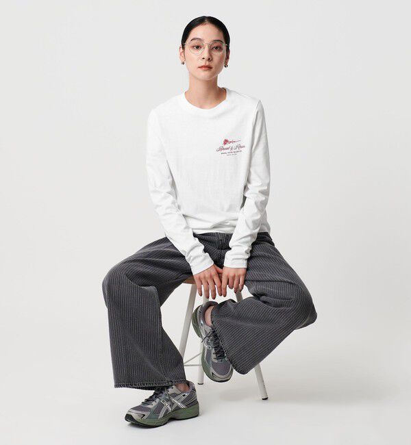 BEAUTY&YOUTH UNITED ARROWS「【別注】＜WAVE UNION＞プリントロングスリーブTシャツ」|Tシャツ・カットソー|