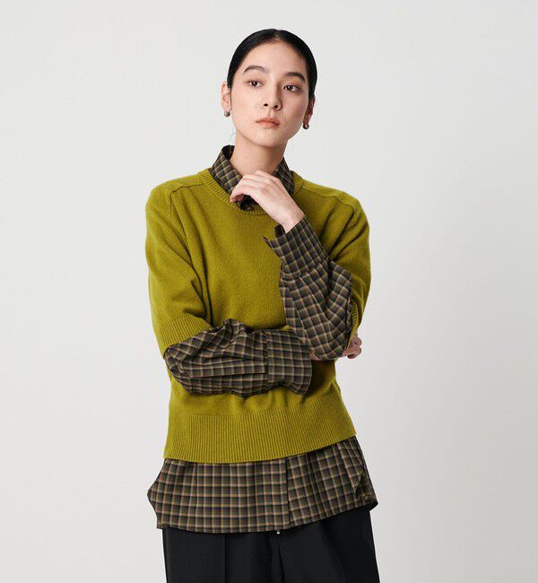 BEAUTY&YOUTH UNITED ARROWS「カシミヤ クルーネック ショートスリーブニット」|ニット・セーター|