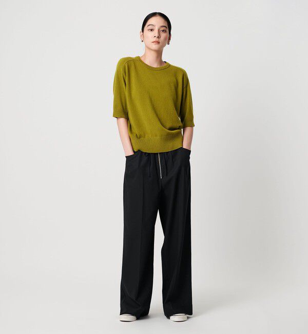 BEAUTY&YOUTH UNITED ARROWS「カシミヤ クルーネック ショートスリーブニット」|ニット・セーター|