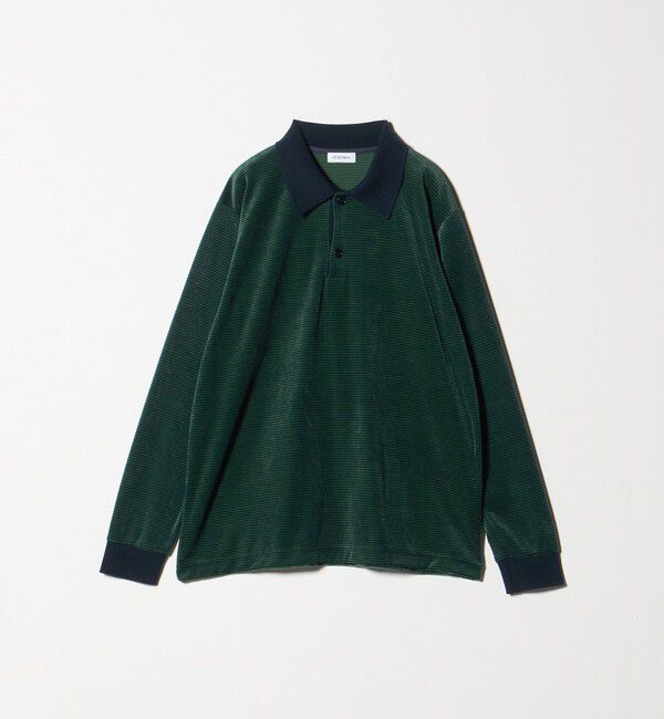 ATTISESSION「＜ATTISESSION＞ベロア ボーダー ポロシャツ」|ポロシャツ|