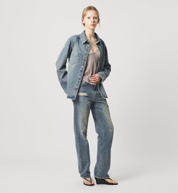 ATTISESSION「＜ATTISESSION＞スリム ストレート デニム パンツ」|デニム|COBALT