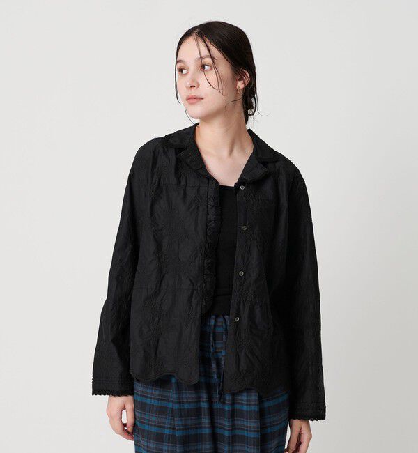 BEAUTY&YOUTH UNITED ARROWS「エンブロイダリー オープンカラーシャツ」|シャツ・ブラウス|