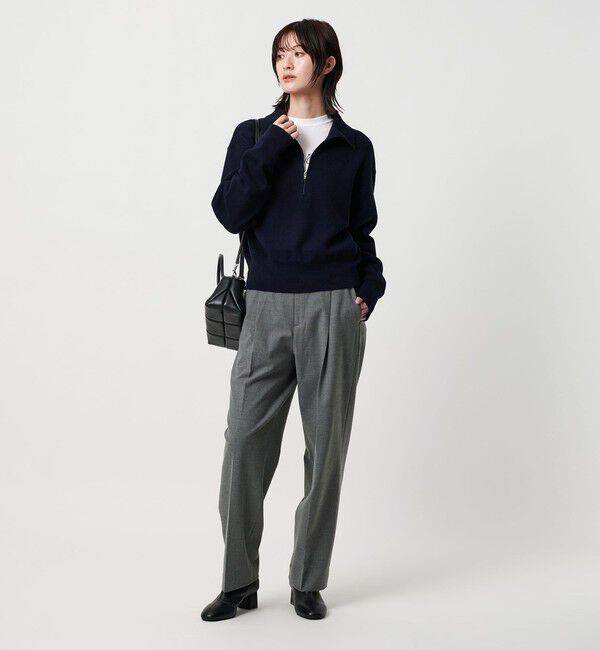 BEAUTY&YOUTH UNITED ARROWS「コットンカシミヤ ハーフジッププルオーバー ウォッシャブル」|ニット・セーター|