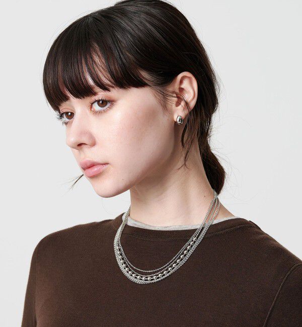 BEAUTY&YOUTH UNITED ARROWS「メタル ミックスチェーン 5連 ネックレス」|ネックレス|