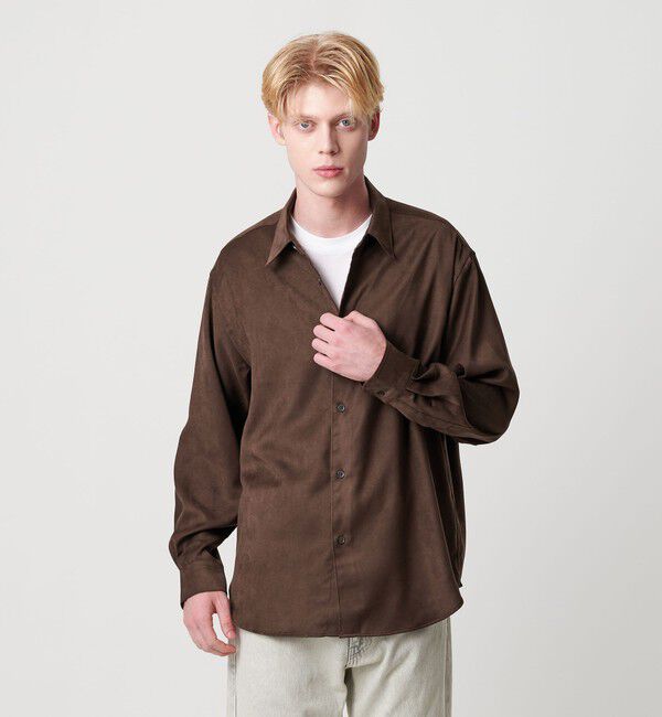 BEAUTY&YOUTH UNITED ARROWS「スエード タッチ レギュラー シャツ FORM型」|シャツ・ブラウス|
