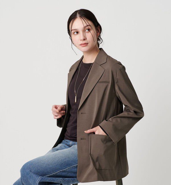 BEAUTY&YOUTH UNITED ARROWS「2ボタンシングルジャケット ウォッシャブル 吸水速乾 UVカット」|テーラードジャケット|