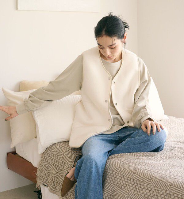 BEAUTY&YOUTH UNITED ARROWS「【WEB限定】ボア&times;フェイクムートン リバーシブルベスト」|ダウンベスト・ベスト|