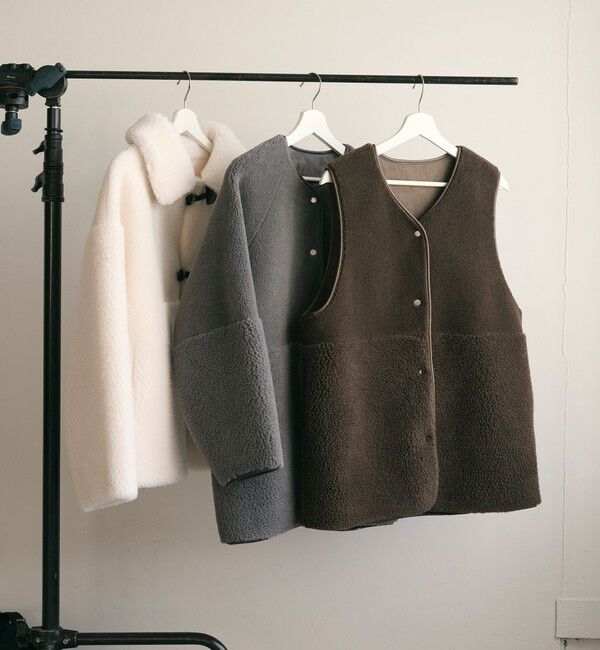 BEAUTY&YOUTH UNITED ARROWS「【WEB限定】ボア&times;フェイクムートン リバーシブルベスト」|ダウンベスト・ベスト|