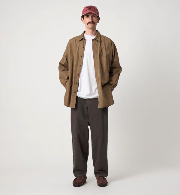 STEVEN ALAN「＜Steven Alan＞ ツイル ガーメントダイ アーミー ノープリーツ トラウザーズ」|チノ|