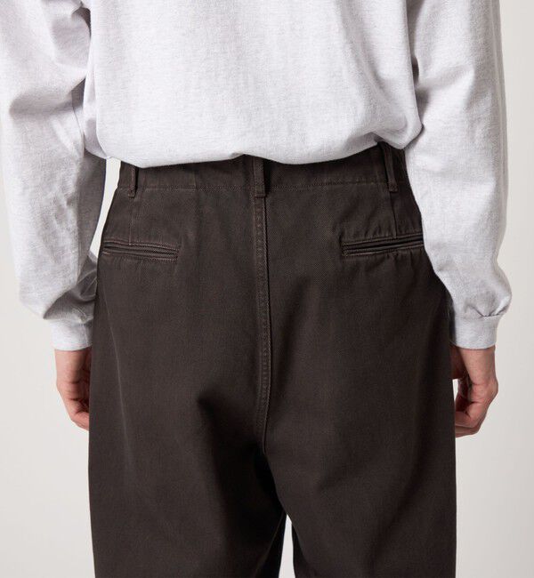 STEVEN ALAN「＜Steven Alan＞ ツイル ガーメントダイ アーミー ノープリーツ トラウザーズ」|チノ|