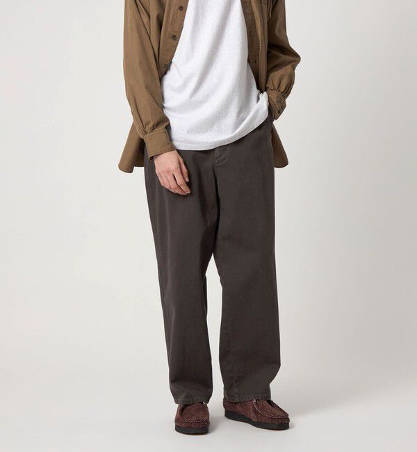 STEVEN ALAN「＜Steven Alan＞ ツイル ガーメントダイ アーミー ノープリーツ トラウザーズ」|チノ|