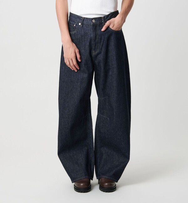 MONKEY TIME「デニム カーブ パンツ」|チノ|