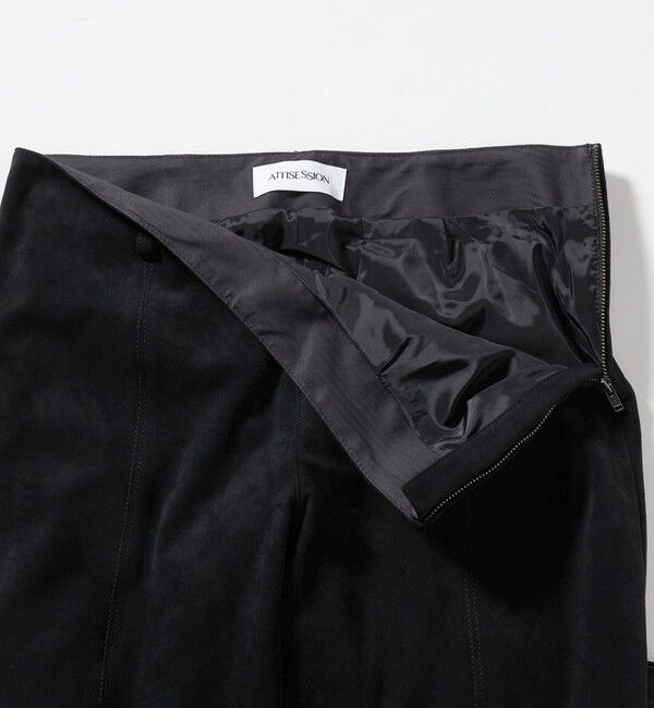 ATTISESSION「＜ATTISESSION＞スエードライク ストレート パンツ」|チノ|