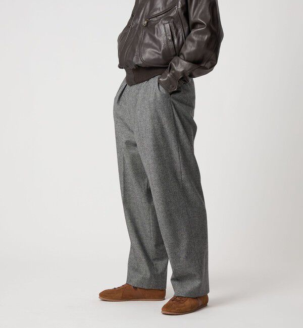 STEVEN ALAN「＜Steven Alan＞ ウール フラノ インツープリーツ ドレス トラウザーズ」|スラックス|
