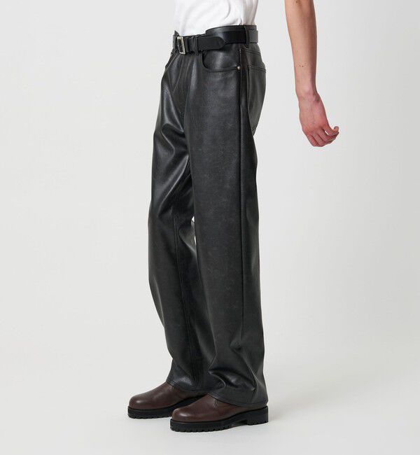 MONKEY TIME「レザーライク 5P パンツ」|チノ|