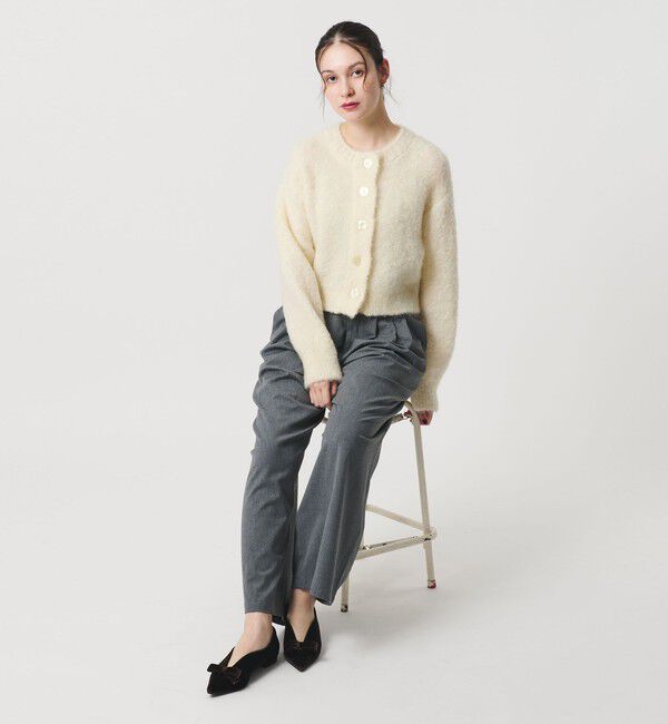 BEAUTY&YOUTH UNITED ARROWS「ウールブレンド ブークレ クルーネックカーディガン」|カーディガン|