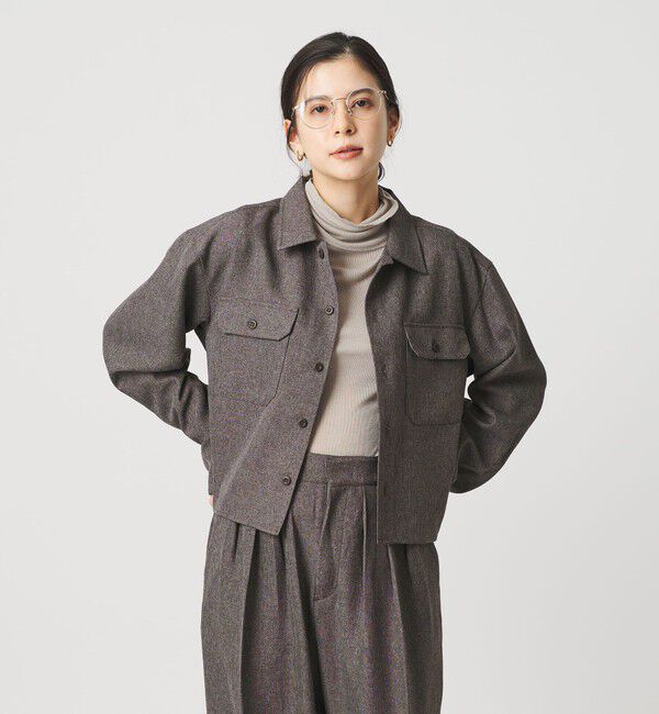 BEAUTY&YOUTH UNITED ARROWS「【WEB限定】ポリエステル ワイドショートシャツ」|シャツ・ブラウス|